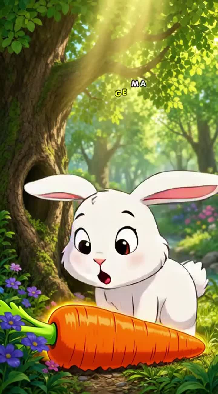 The Little Rabbit and the Magic Carrot — AI cartoon