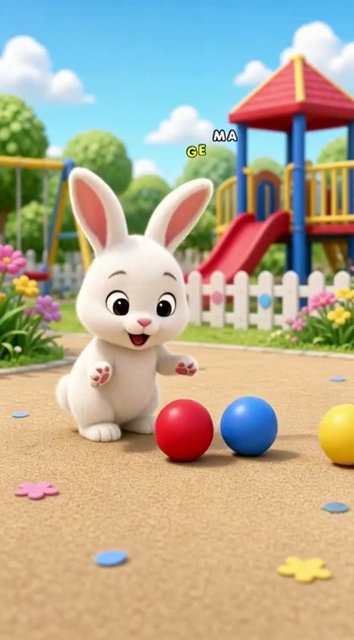 Colorful 3D educational cartoon for children ages 2-6 — AI cartoon