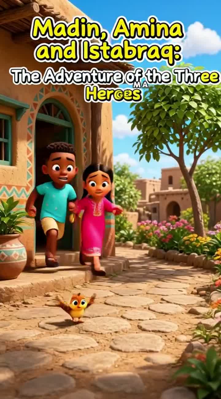 A cute 3D animated children's adventure titled "Madin… — AI cartoon