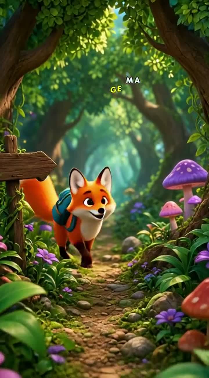 Colorful, original 3D cartoon adventure for children ages 5-8 — AI cartoon