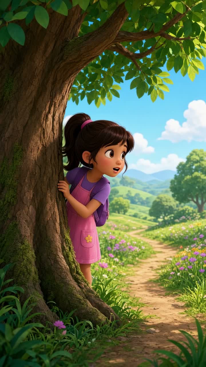 The Little Girl Who Could Talk to Animals — AI cartoon