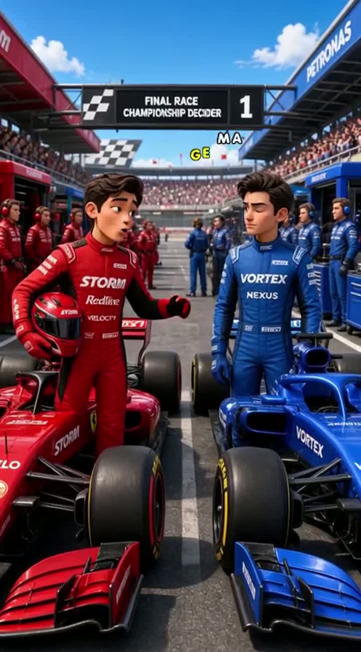 THE RIVALRY - FORMULA 1 CHAMPIONSHIP — AI cartoon