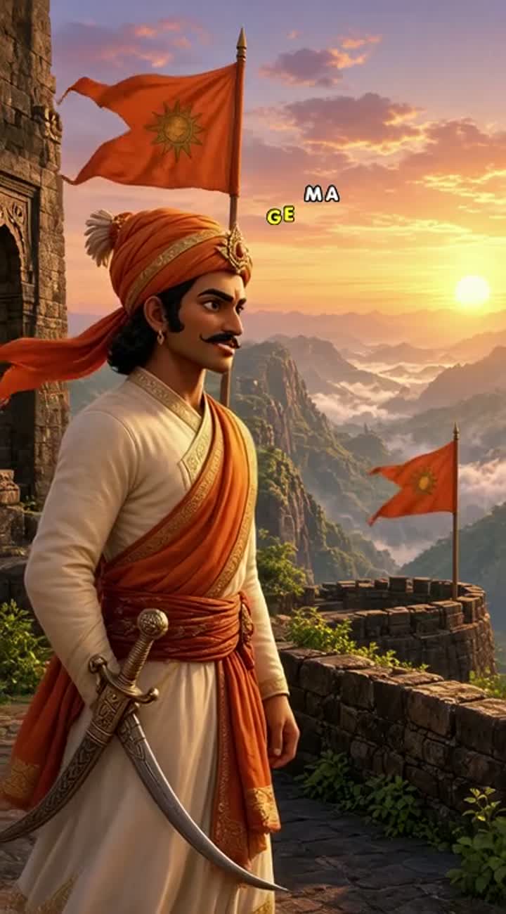 Cinematic 3D animated historical cartoon about young Chhatrapati… — AI cartoon