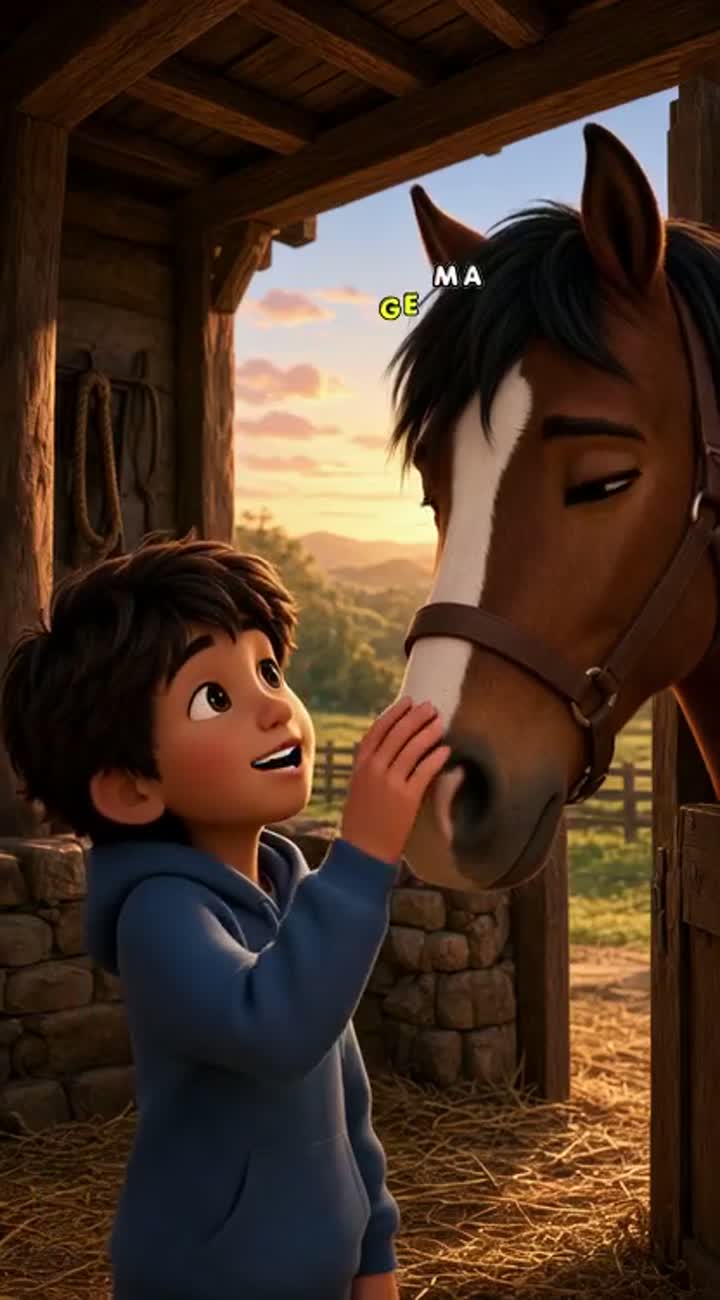 O MENINO E O CAVALO MÁGICO — AI cartoon