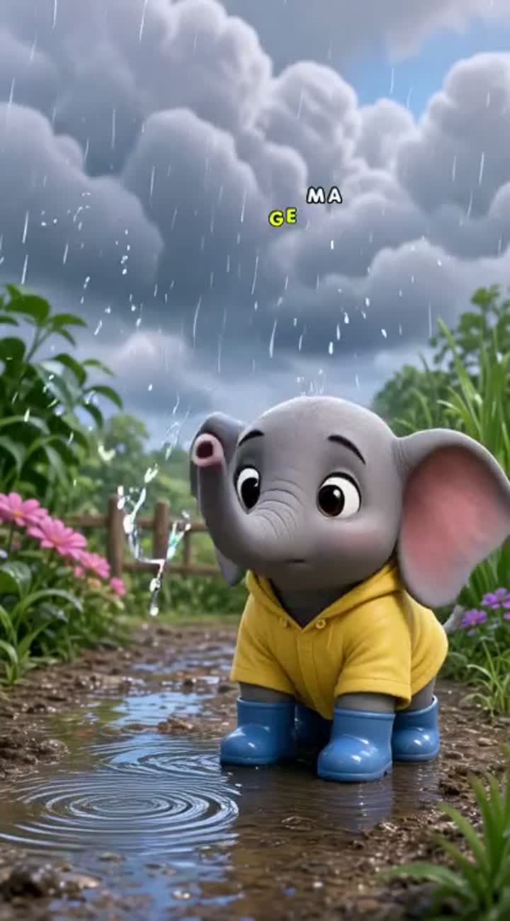 Splish-Splash Animal Band — AI cartoon