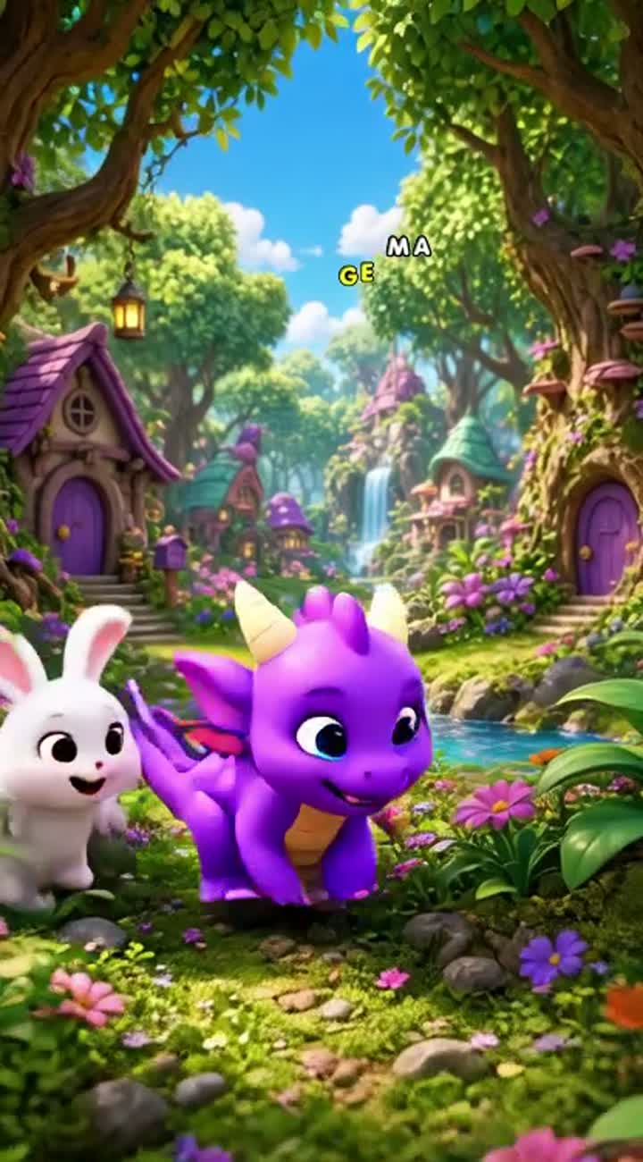 Colorful 3D animated cartoon for young children titled "The Baby… — AI cartoon