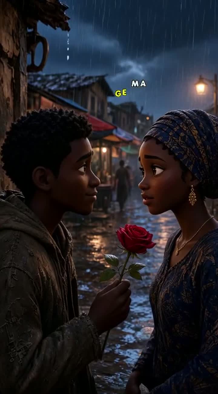Beautiful 3D animated cartoon about a poor young man who deeply… — AI cartoon