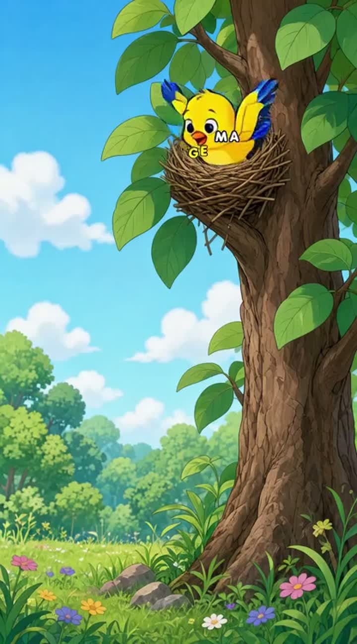 The Little Bird Who Never Gave Up — AI cartoon