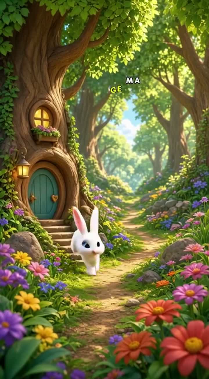 The Little Rabbit and the Magic Carrot — AI cartoon