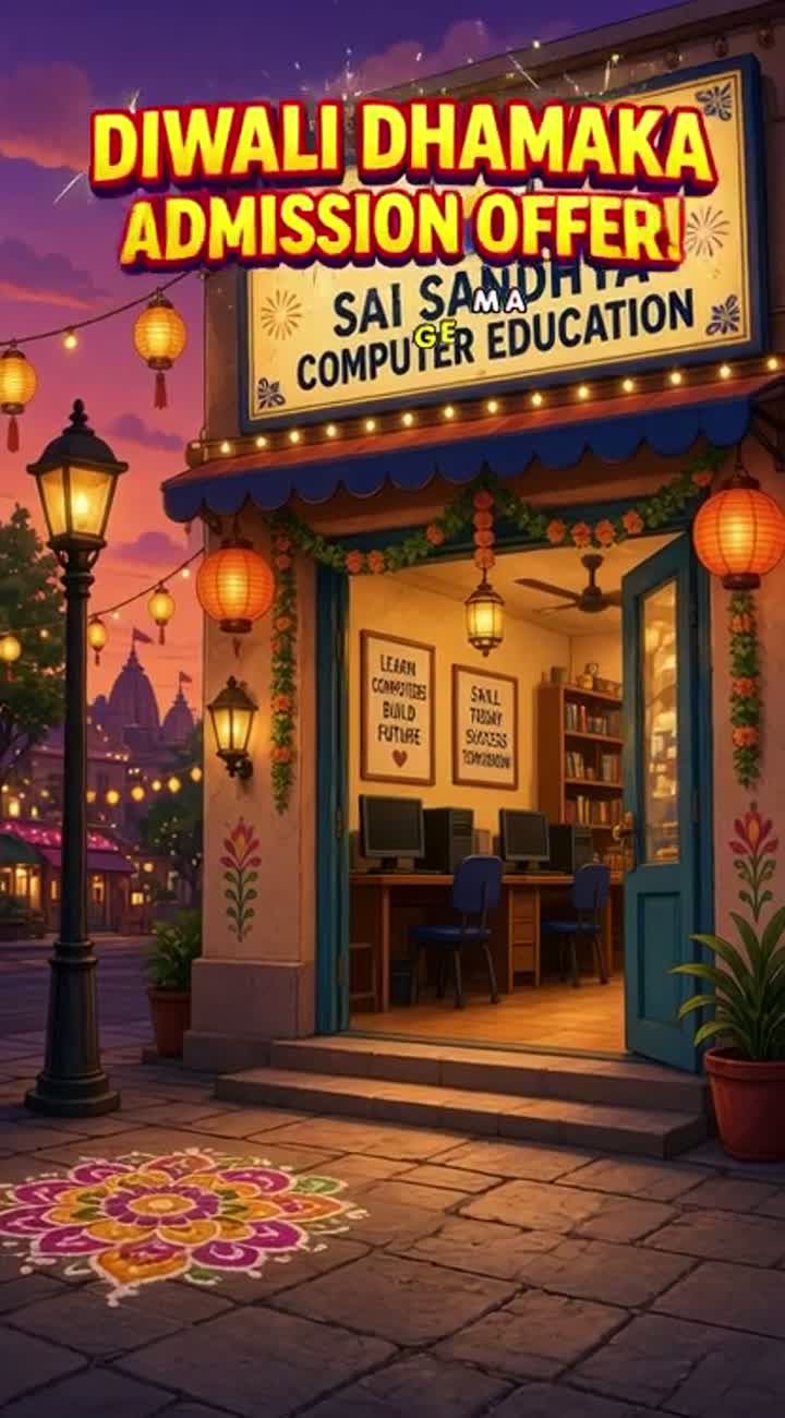 SAI SANDHYA COMPUTER EDUCATION — AI cartoon