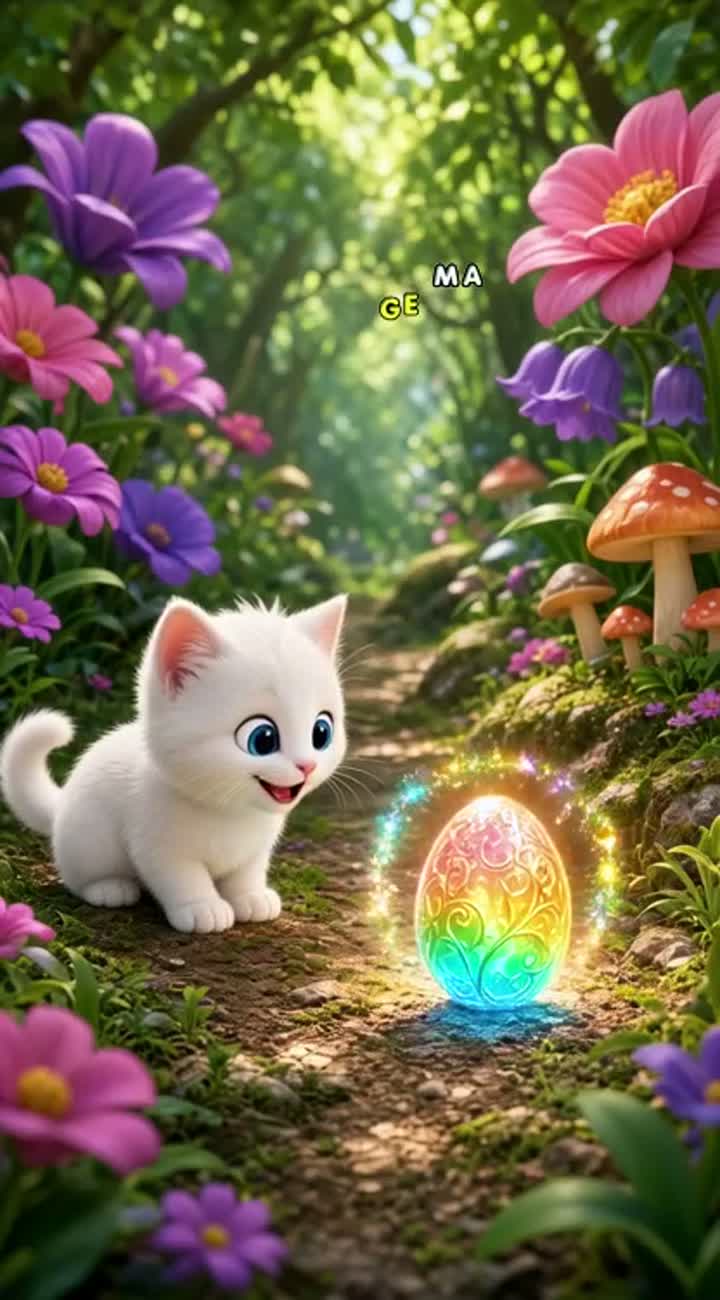 The Magical Rainbow Egg — AI cartoon