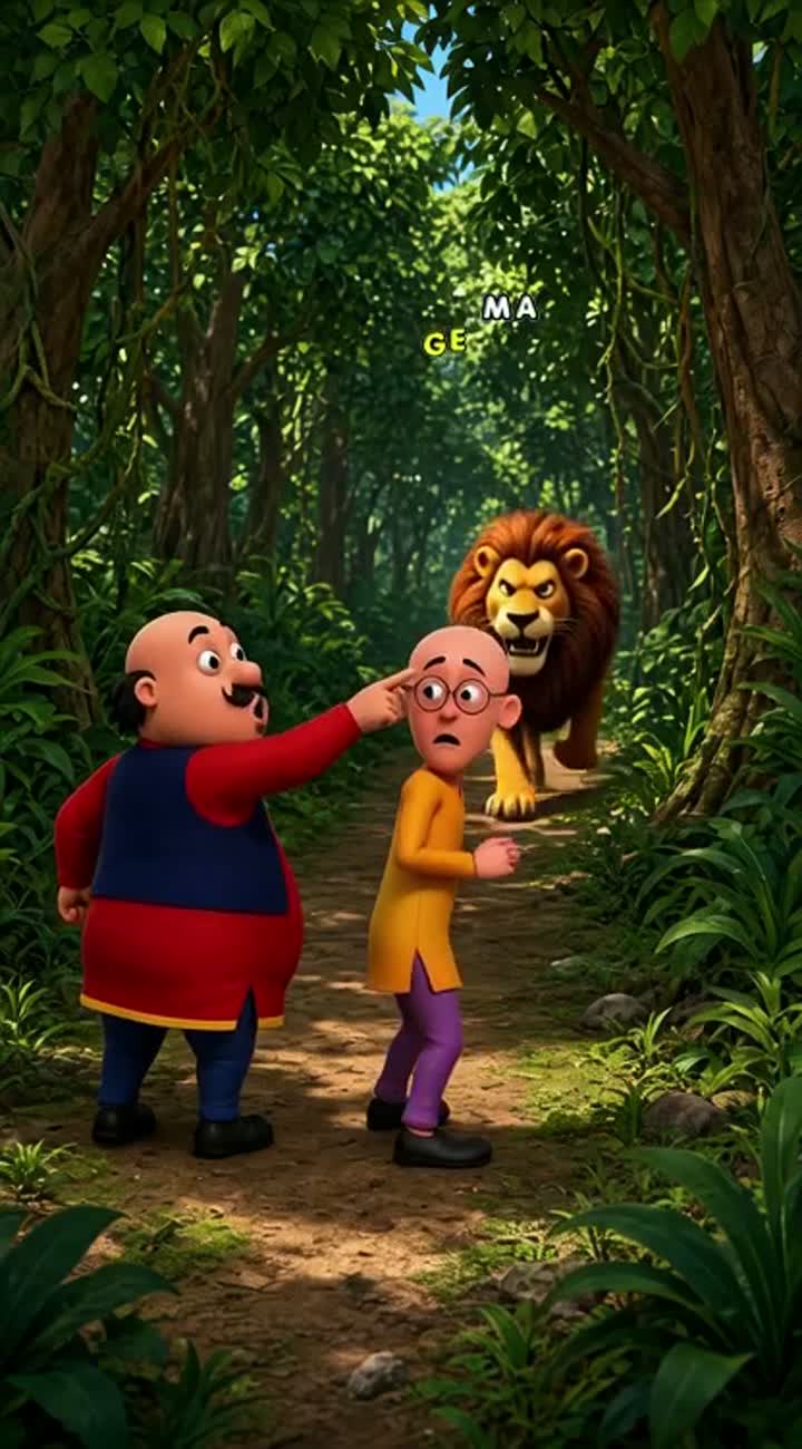 Mujhe ek video banakar den Motu aur patalu ki yah donon jungle… — AI cartoon