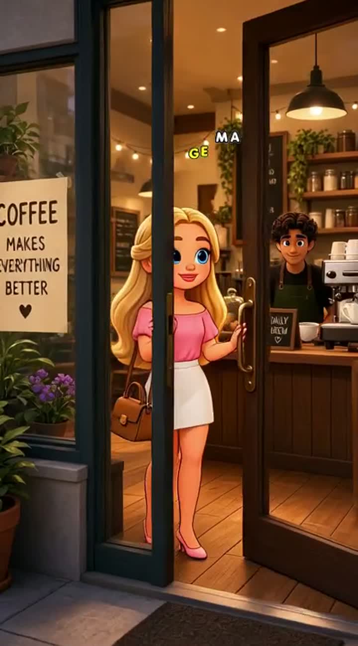 A short cute 2D animated film for Instagram in vertical 9:16 format — AI cartoon