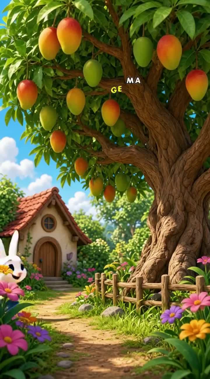 Bunny and the Magic Mango Tree — AI cartoon