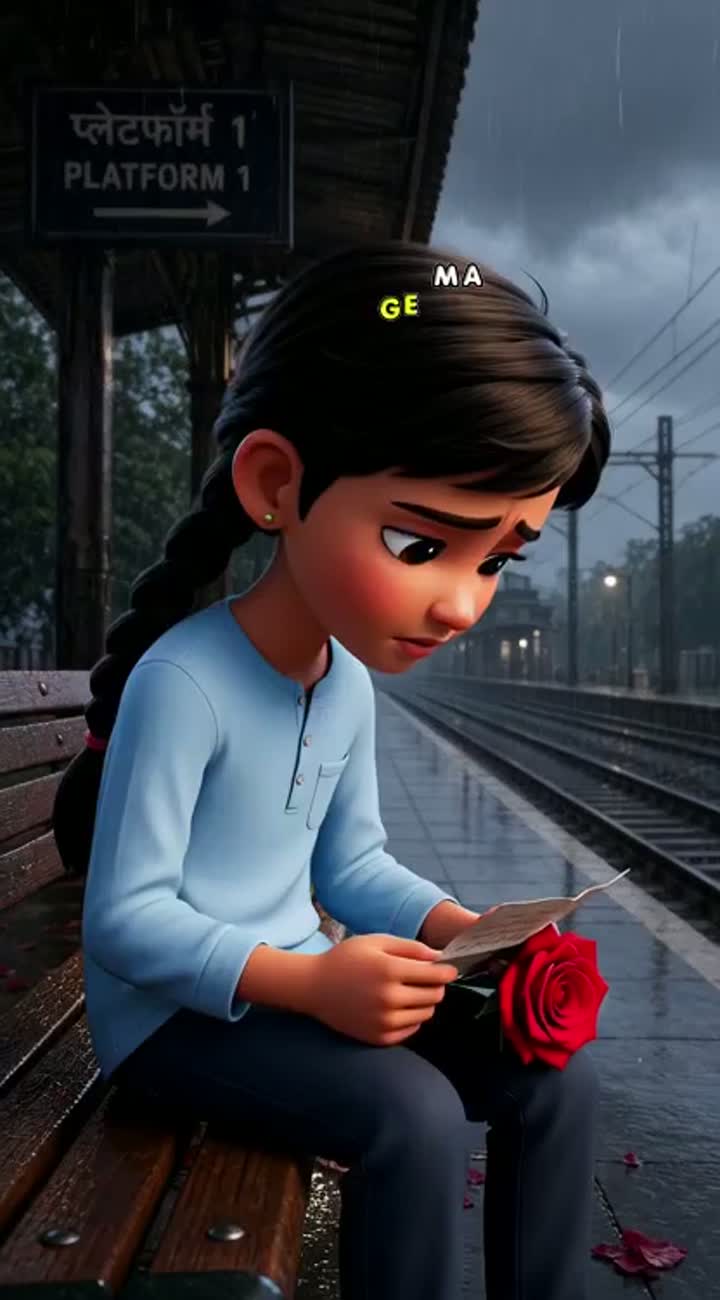 The Last Letter - A Heartbreaking Love Story — AI cartoon