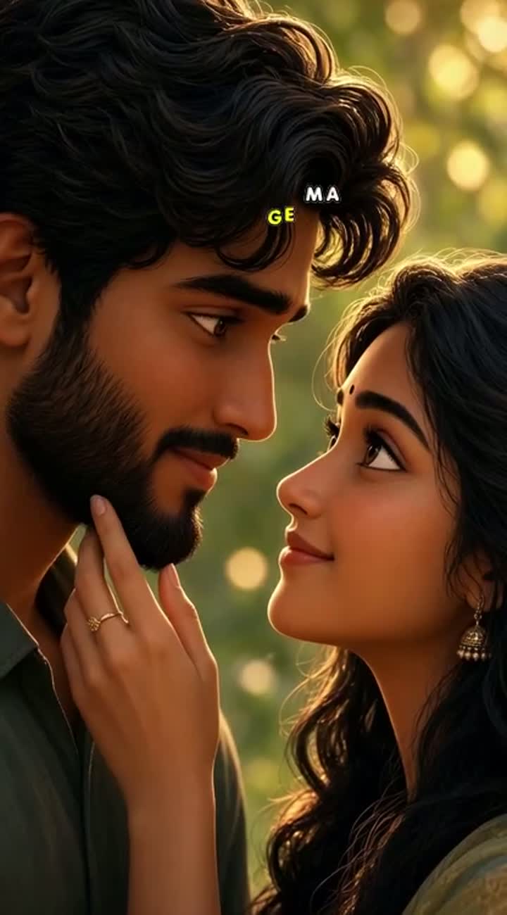 Beautiful cinematic AI-generated romantic couple… — AI cartoon