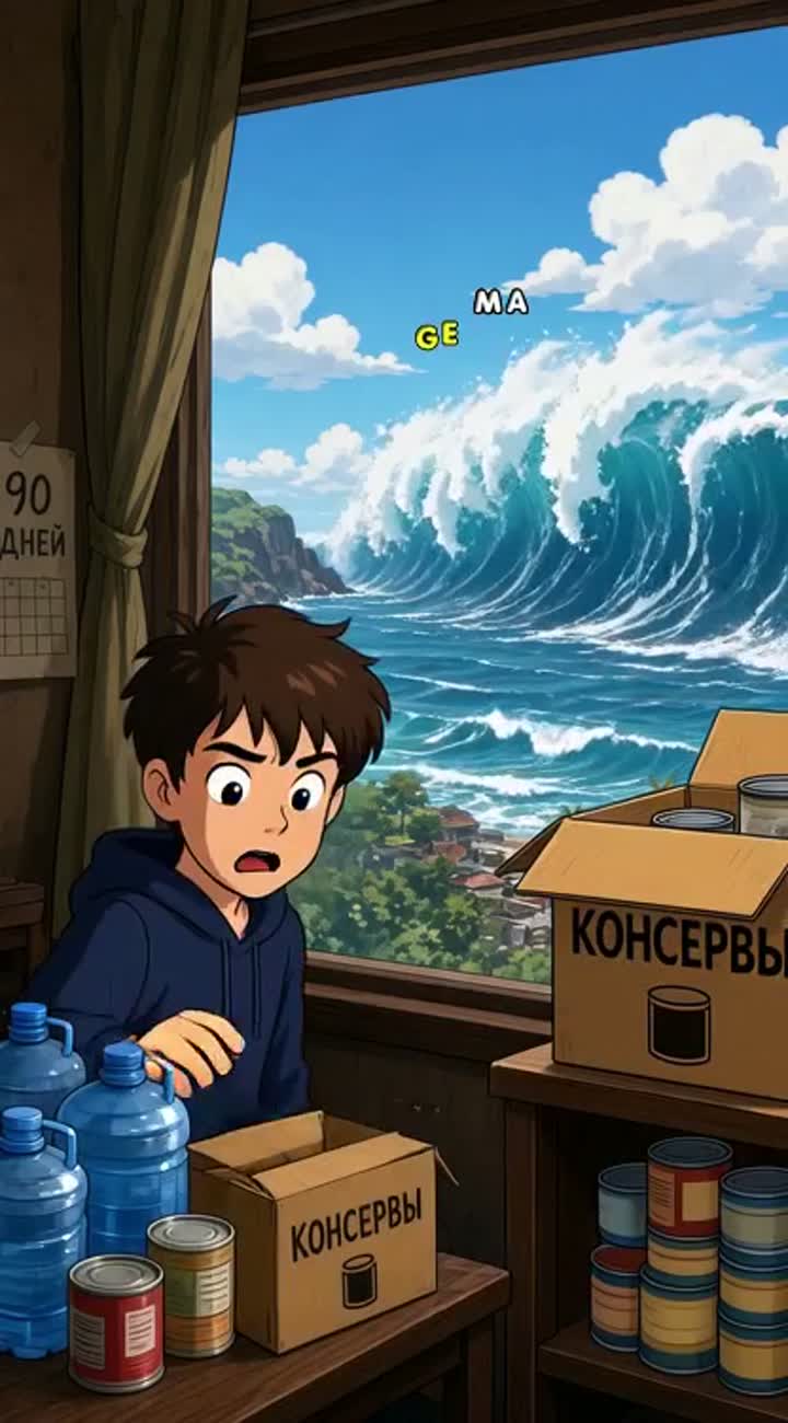 Vertical 9:16 animated cartoon in Russian… — AI cartoon