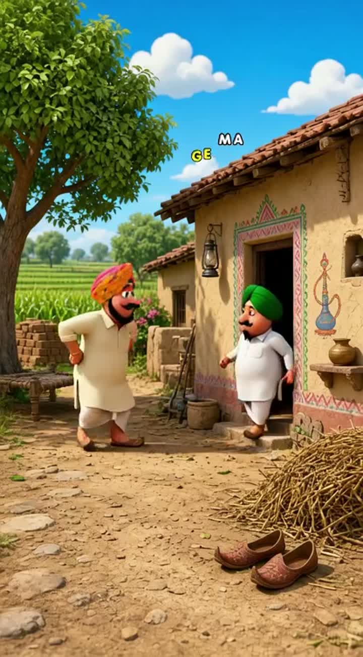 Pind De Shaitaan " — AI cartoon