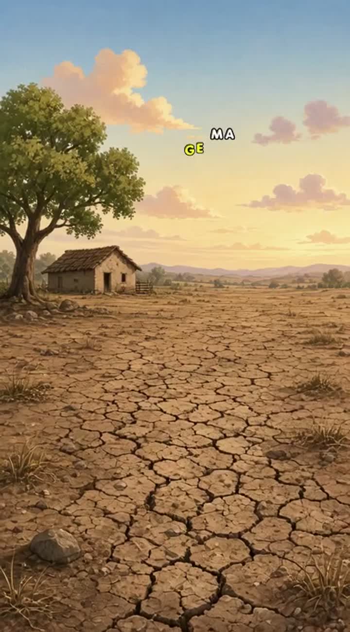 Every morning, a poor farmer named Ali worked in his small field… — AI cartoon