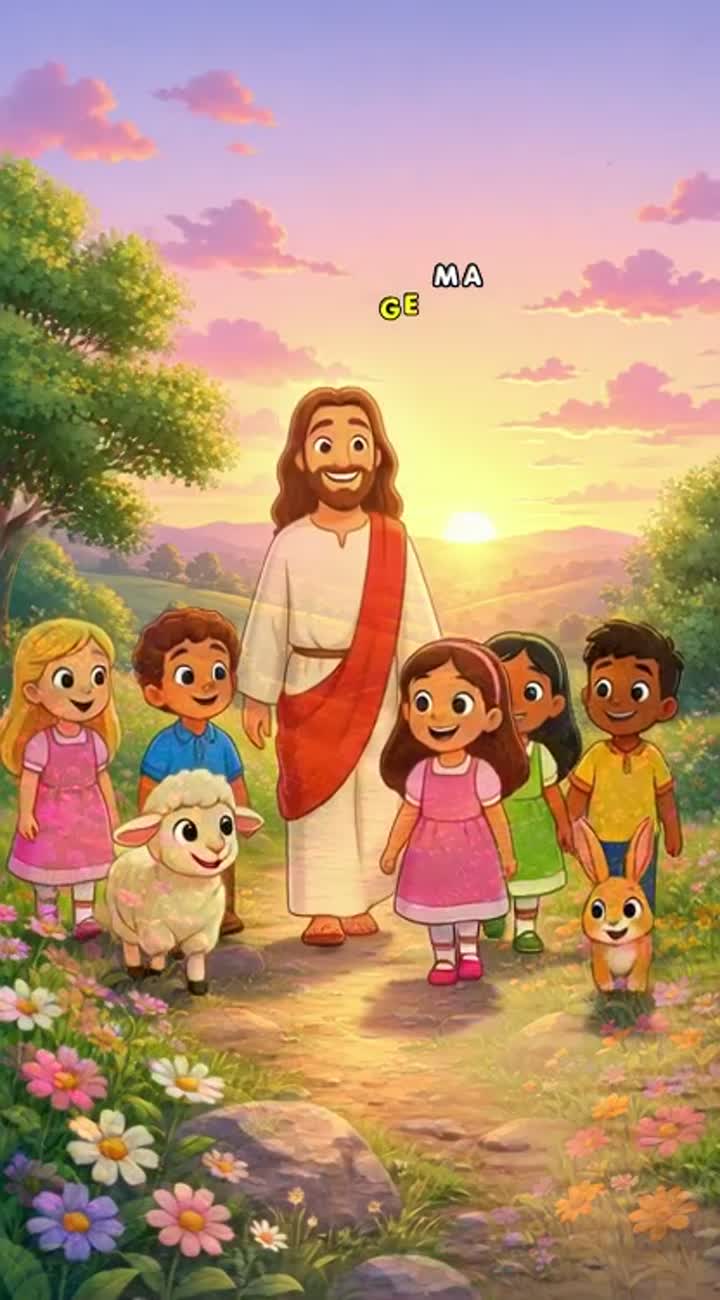 Roteiro para desenho infantil: Comigo Está Jesus — AI cartoon