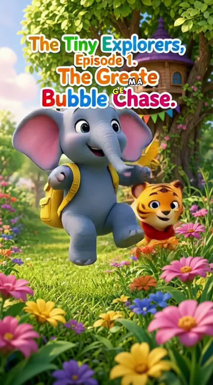 The Tiny Explorers, Episode 1. The Great Bubble Chase. Character notes — AI cartoon