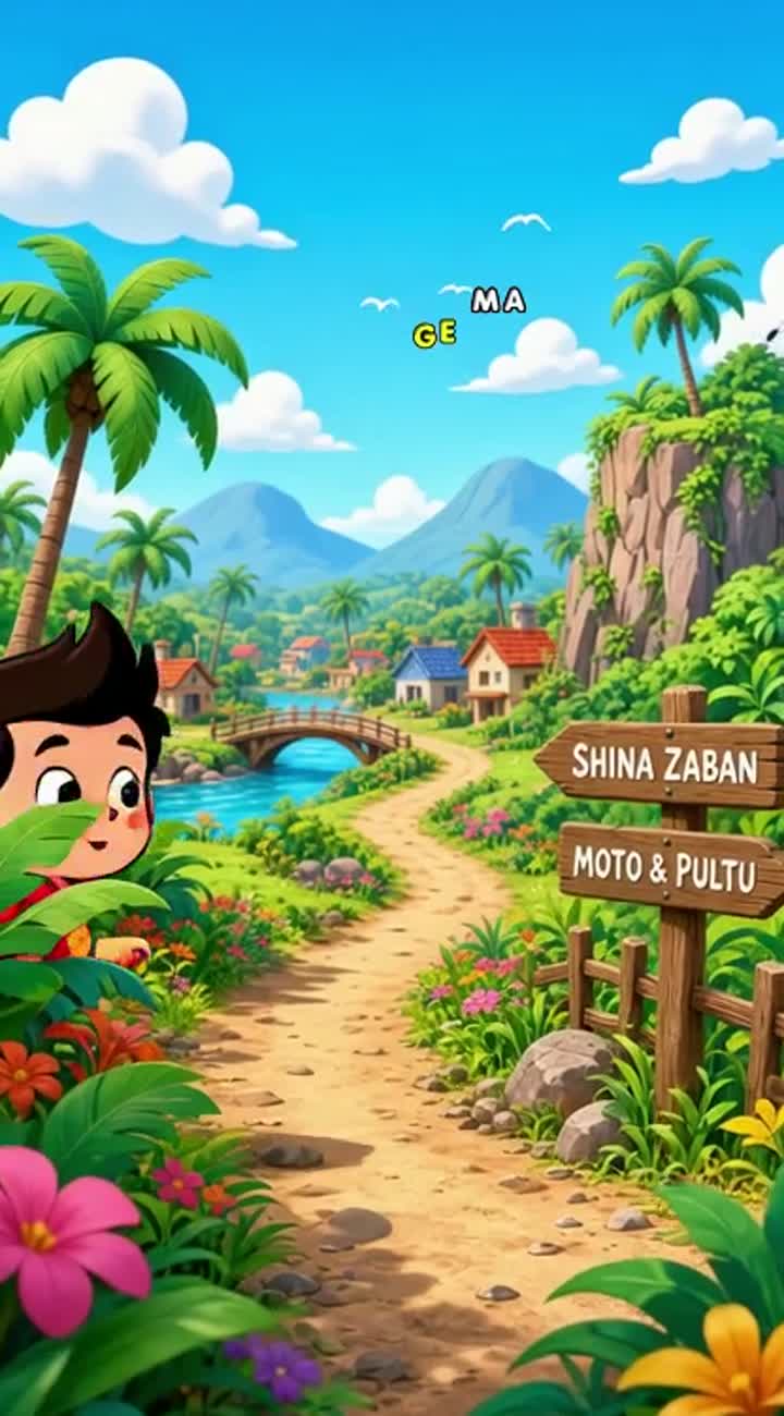 Moto and pultu video shina zaban ma Animated cartoon with smooth… — AI cartoon