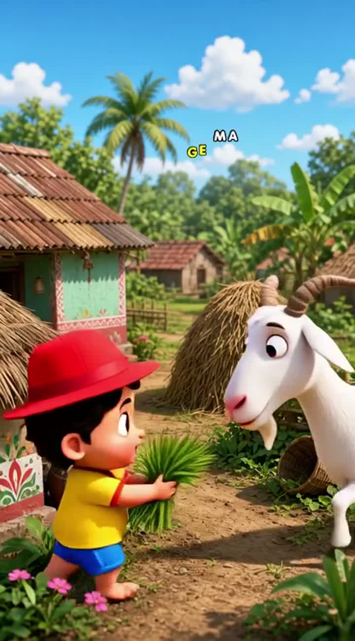 The Naughty Boy and the Talking Goat — AI cartoon