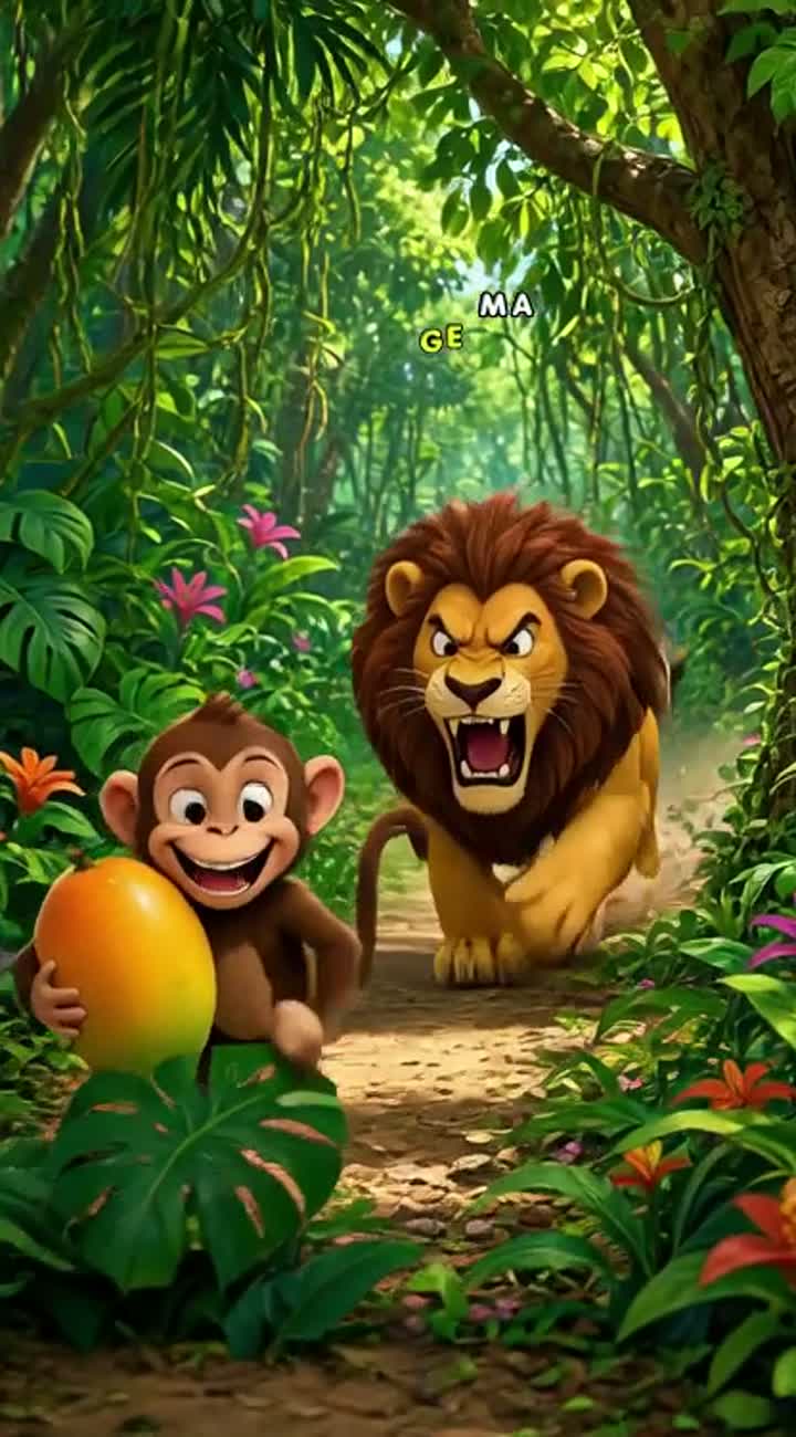 Vibrant, colourful animated cartoon clip as a single continuous… — AI cartoon