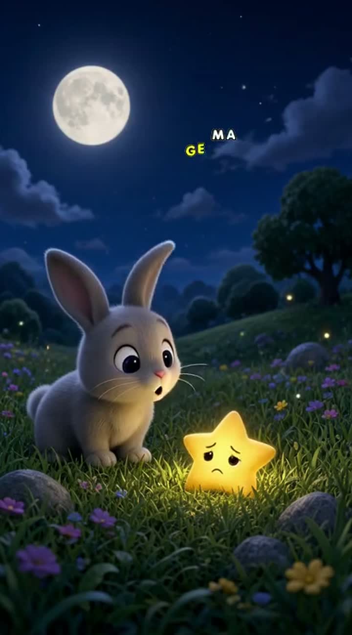The Little Bunny Who Found a Star — AI cartoon
