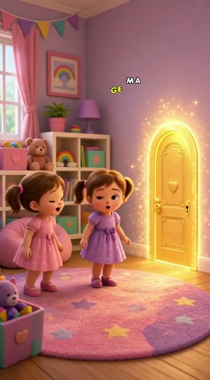 Two adorable fictional twin sisters named Ariana and Emily… — AI cartoon