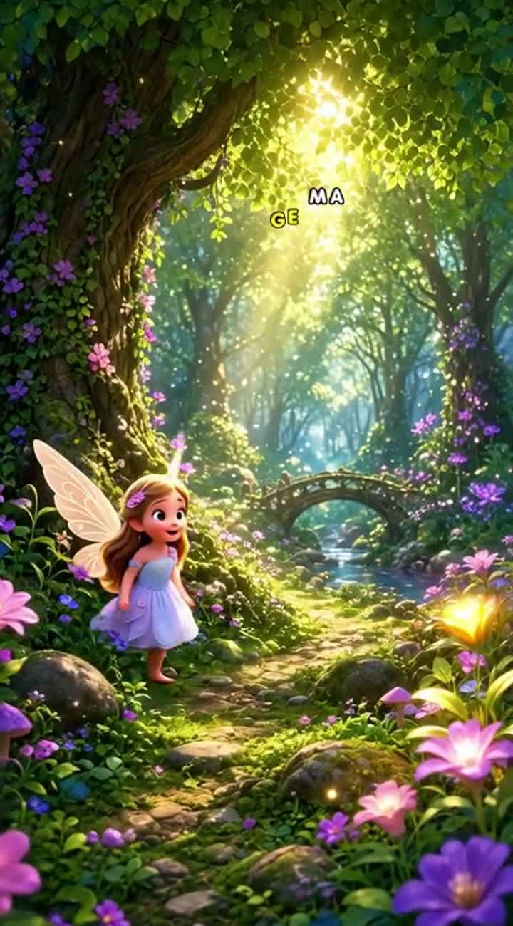 A vibrant, colourful animated cartoon set in a beautiful magical… — AI cartoon