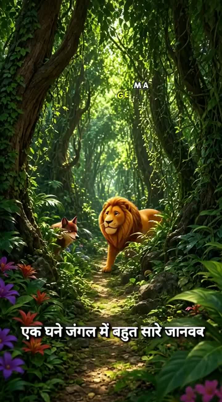 A beautiful 3D cartoon short set in a lush, colourful jungle… — AI cartoon