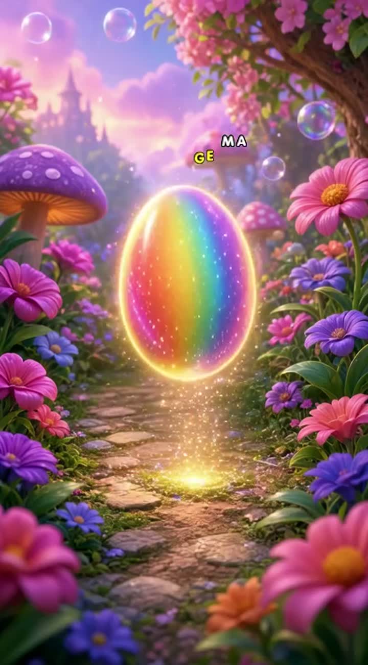 LULU AND THE MAGICAL RAINBOW EGG — AI cartoon