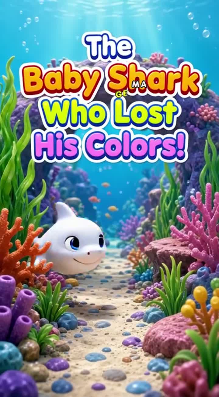 The Baby Shark Who Lost His Colors! — AI cartoon