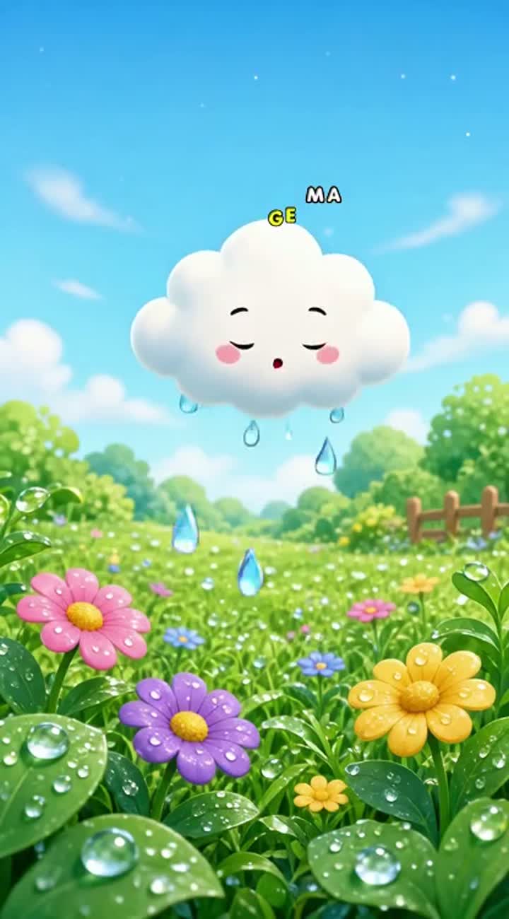 Video_title": "The Little Cloud's Rainbow Parade" — AI cartoon