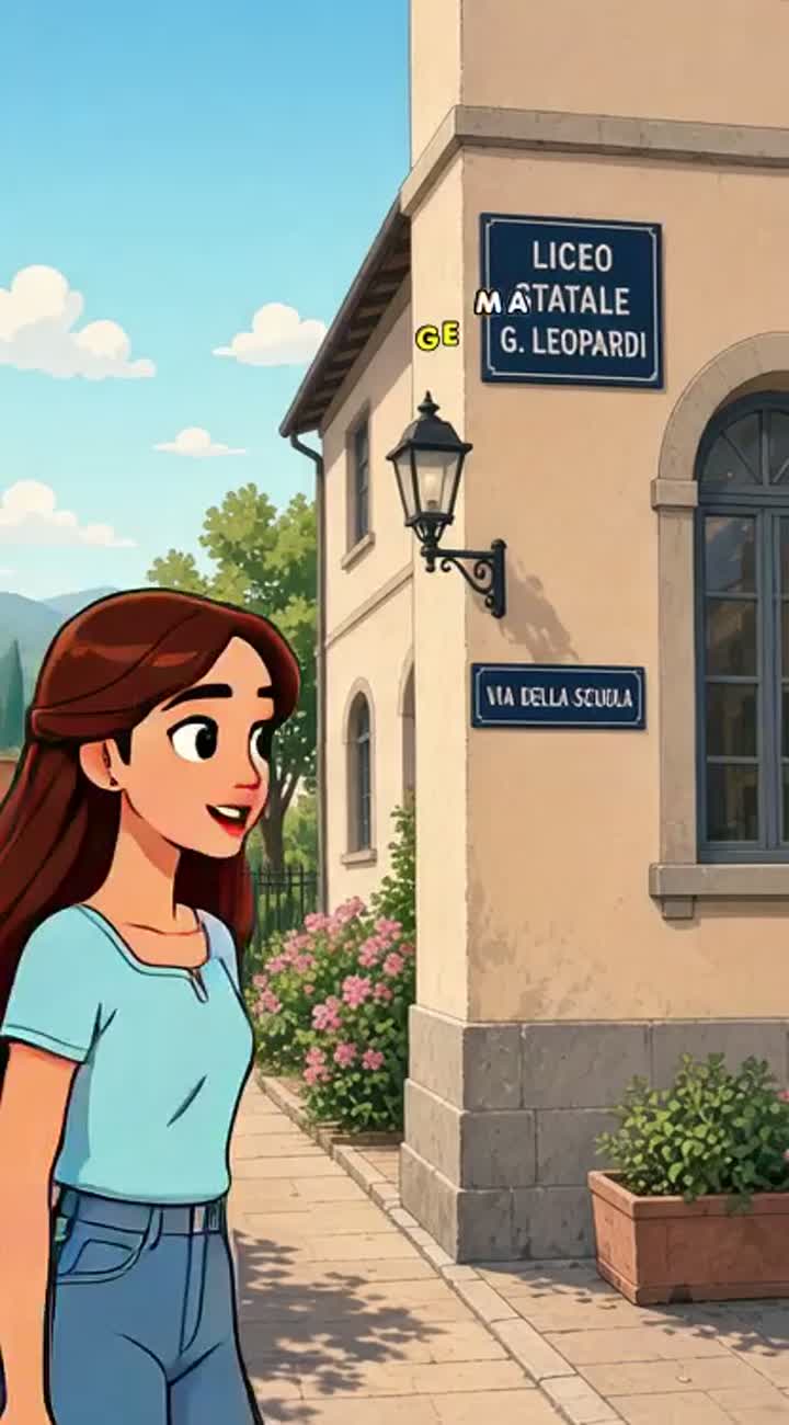 Allora la prima volta lo vidi a scuola, io mi ero lasciata da poco… — AI cartoon