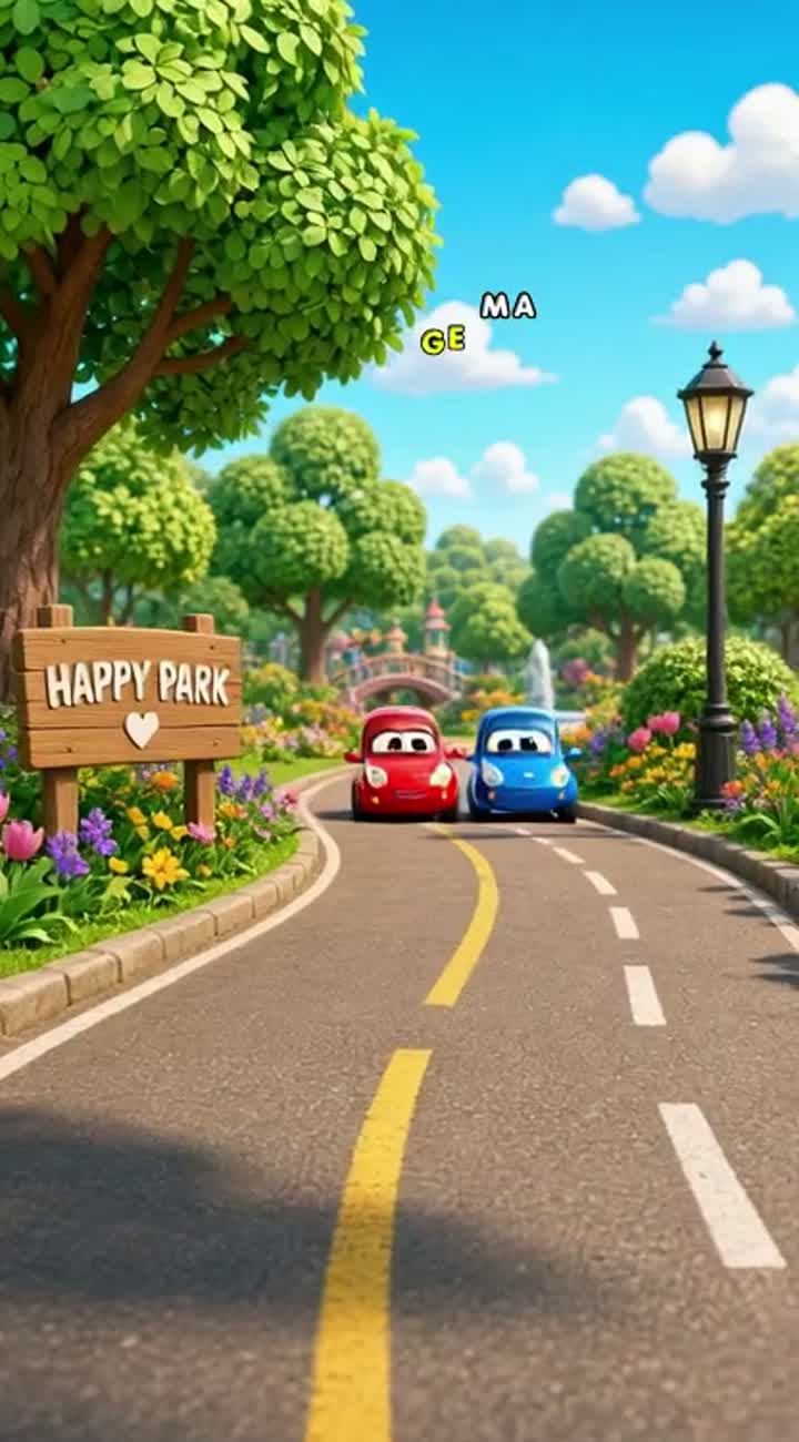 Two adorable talking cars are the main characters: Chintu… — AI cartoon