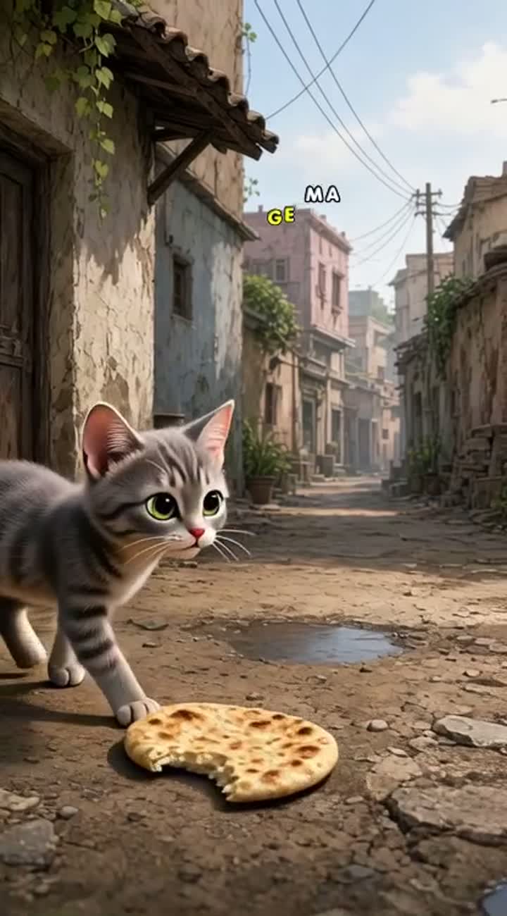 Bhooki billi — AI cartoon