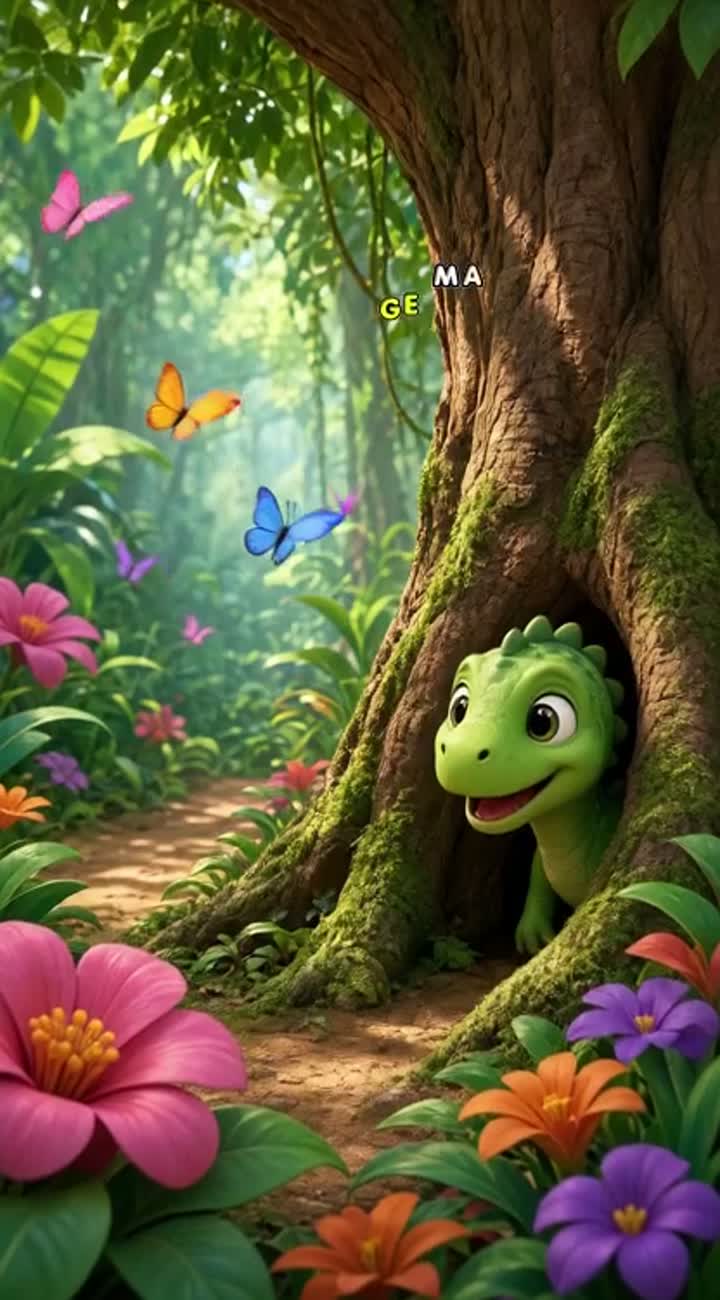 Colourful 3D cartoon for young children — AI cartoon