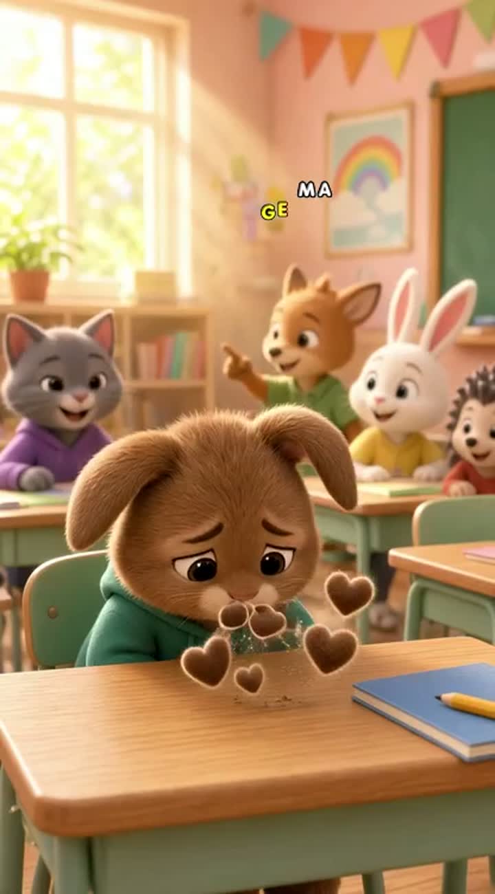 Un lapin de dessin animé brun mignon et moelleux nommé Cacatox se… — AI cartoon