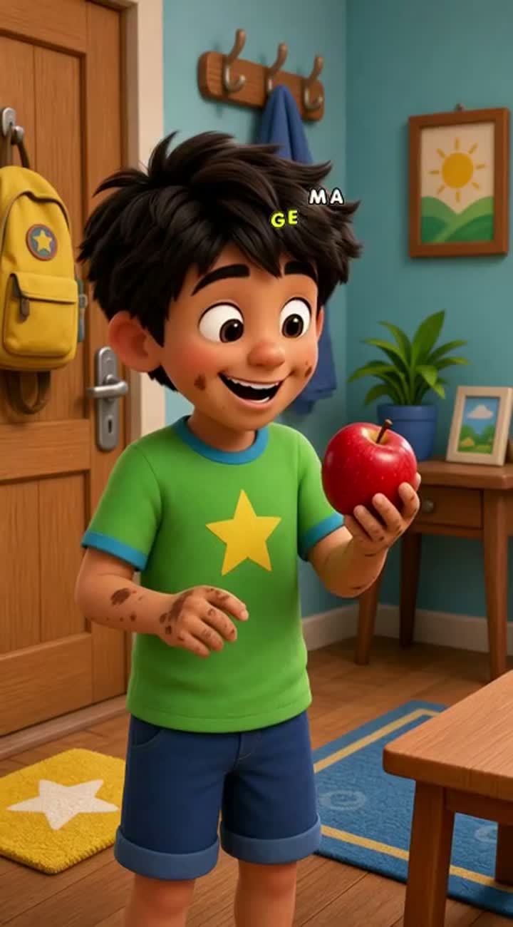 3D animated cartoon educational video for children — AI cartoon