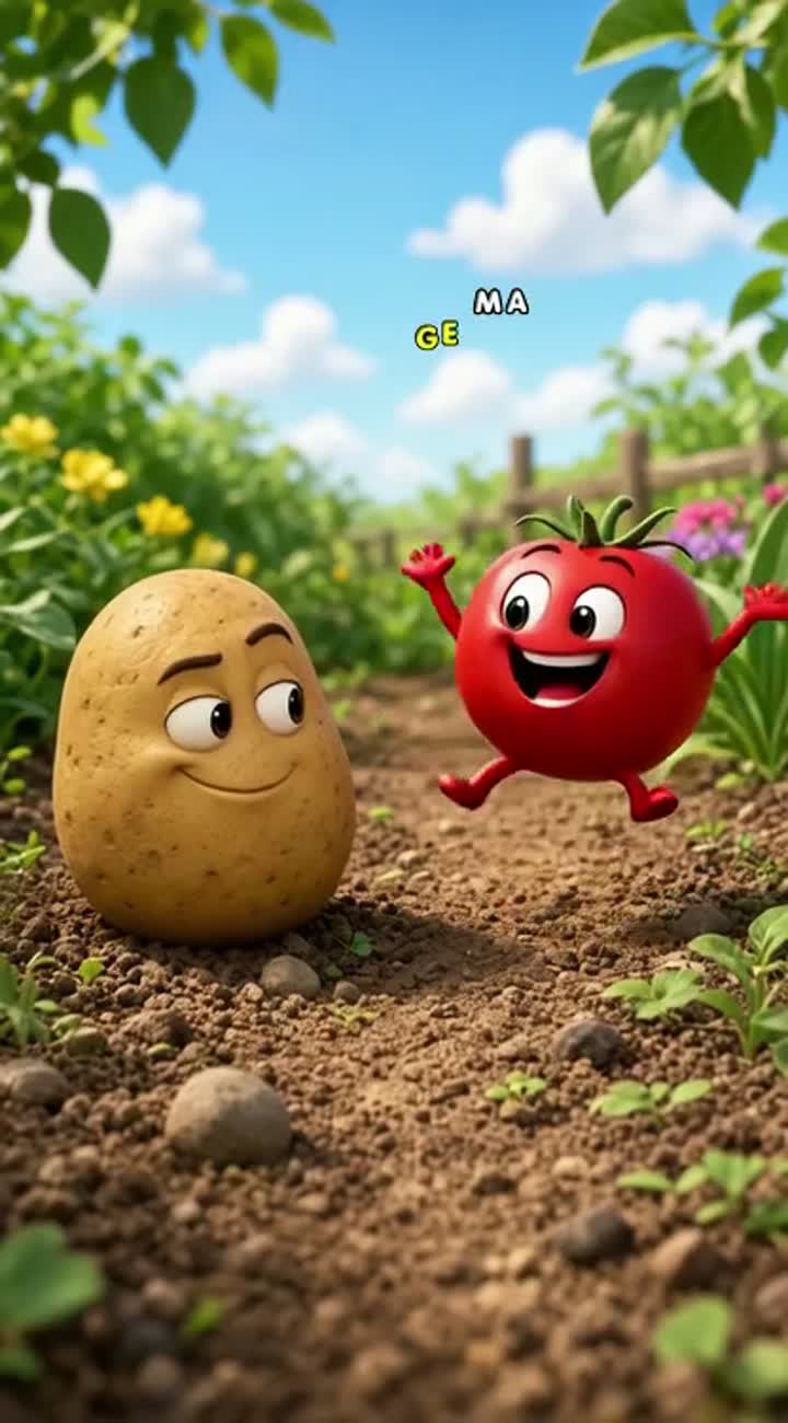 Talking Fruits and Vegetables — AI cartoon