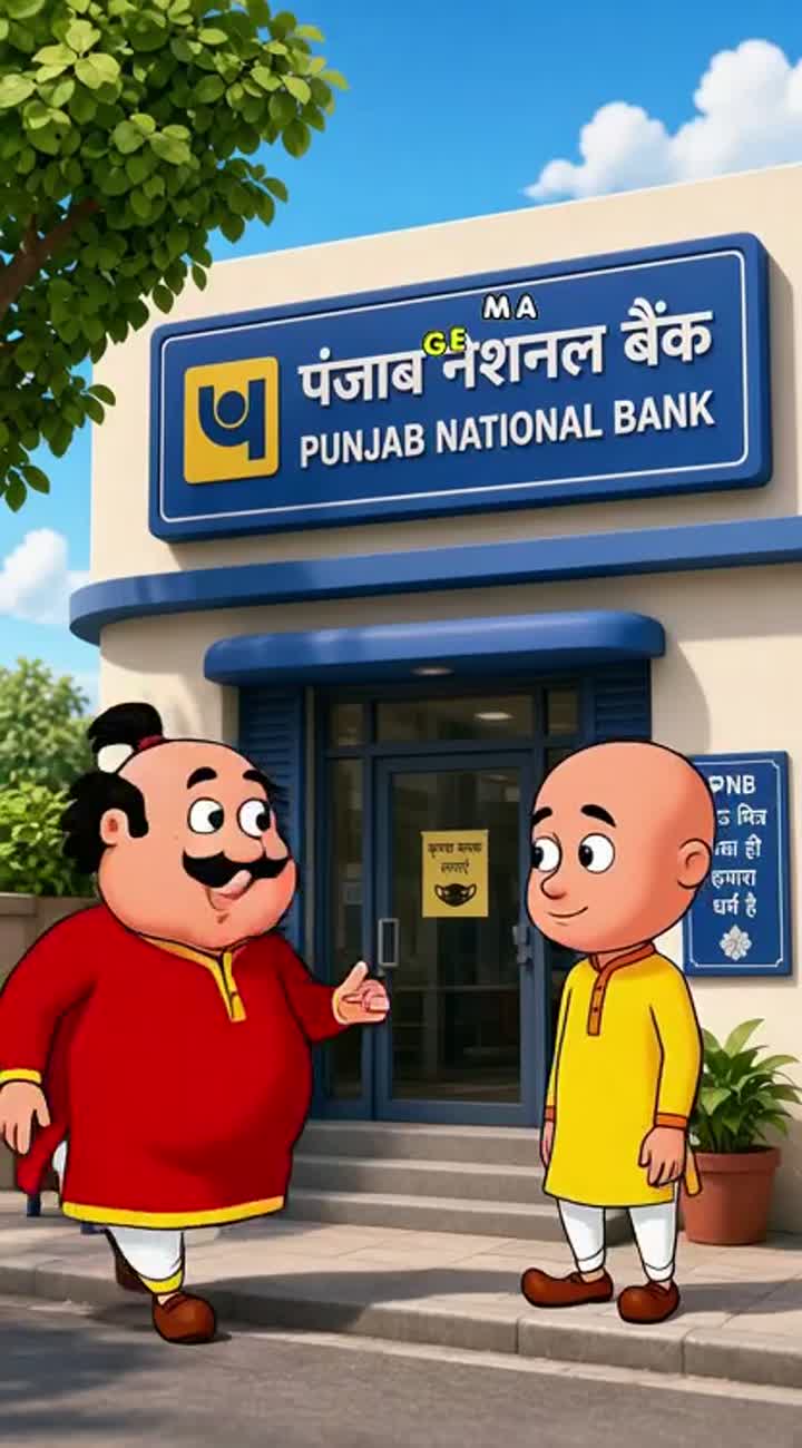 And Patlu stand together, speaking with expressive facial… — AI cartoon