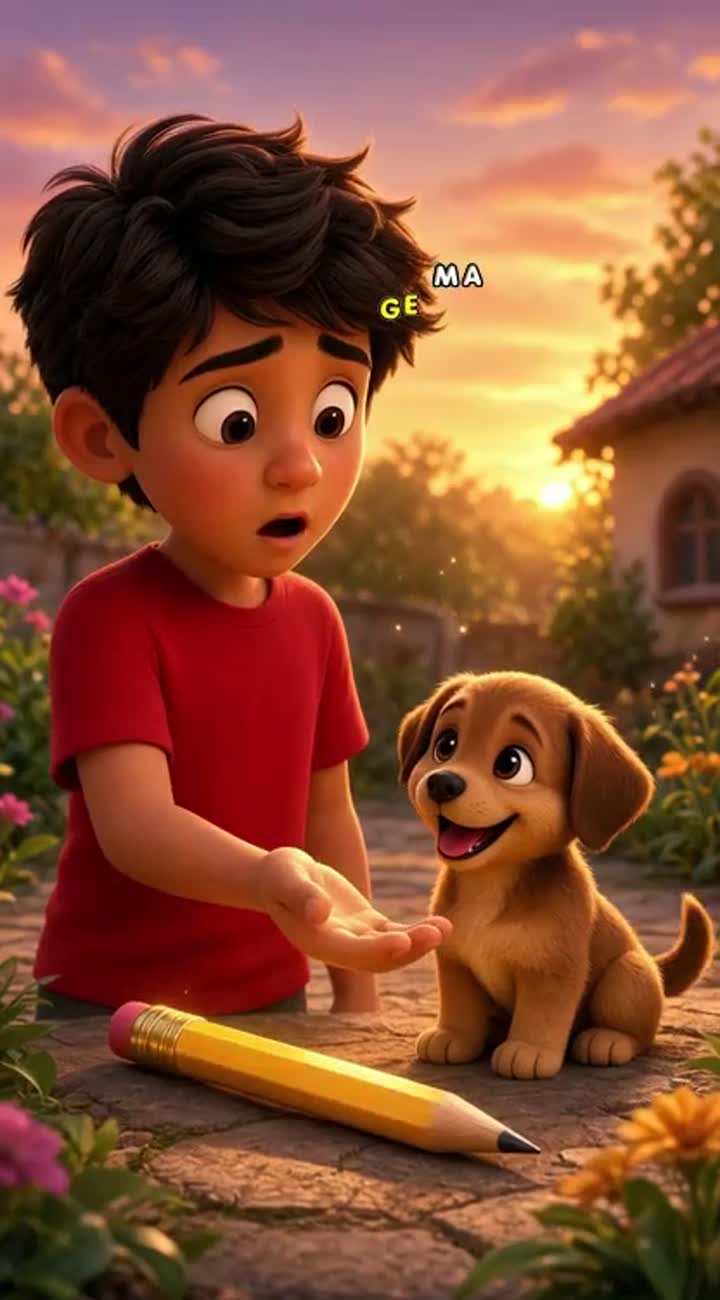 Continue the exact same 3D cartoon scene with Chintu and the same… — AI cartoon