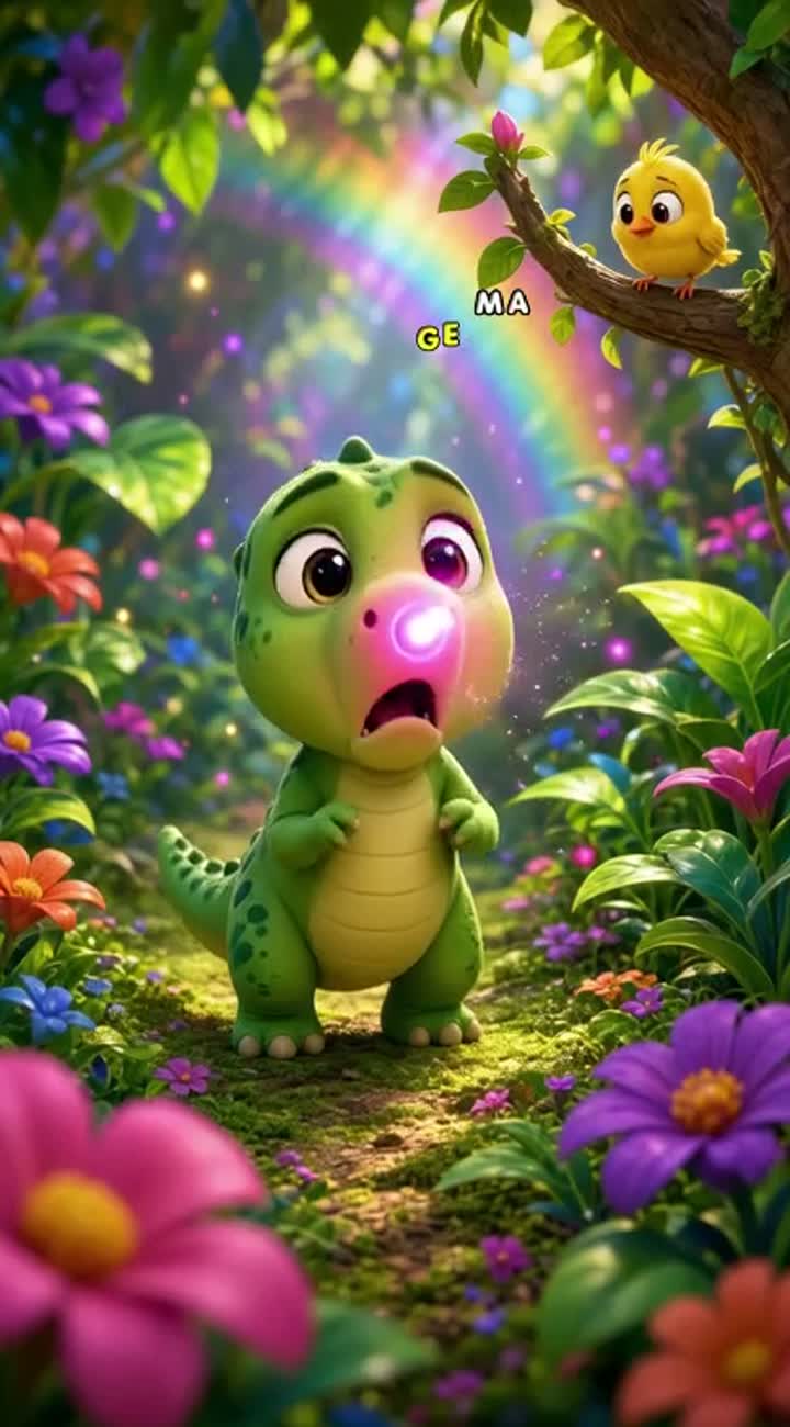 A vibrant, colorful 3D cartoon animation with polished… — AI cartoon