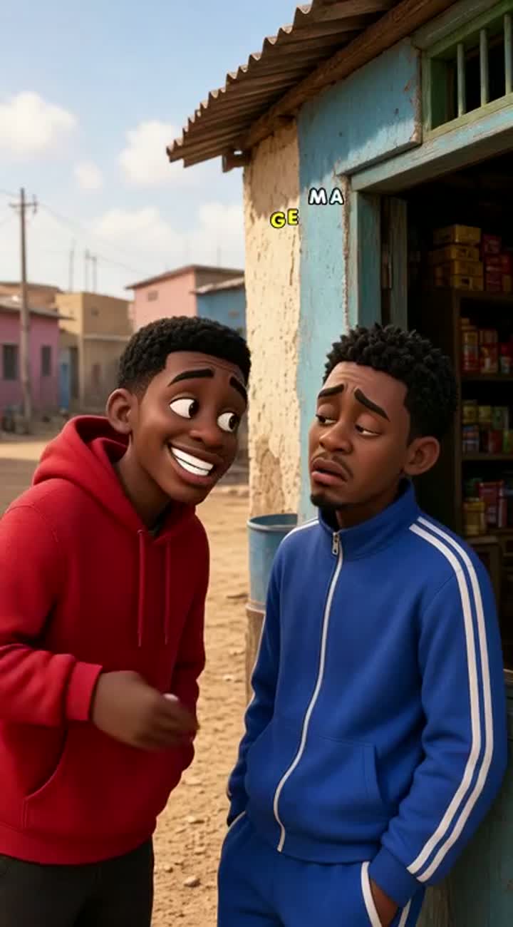 Funny 3D animated cartoon comedy in vertical 9:16 format… — AI cartoon