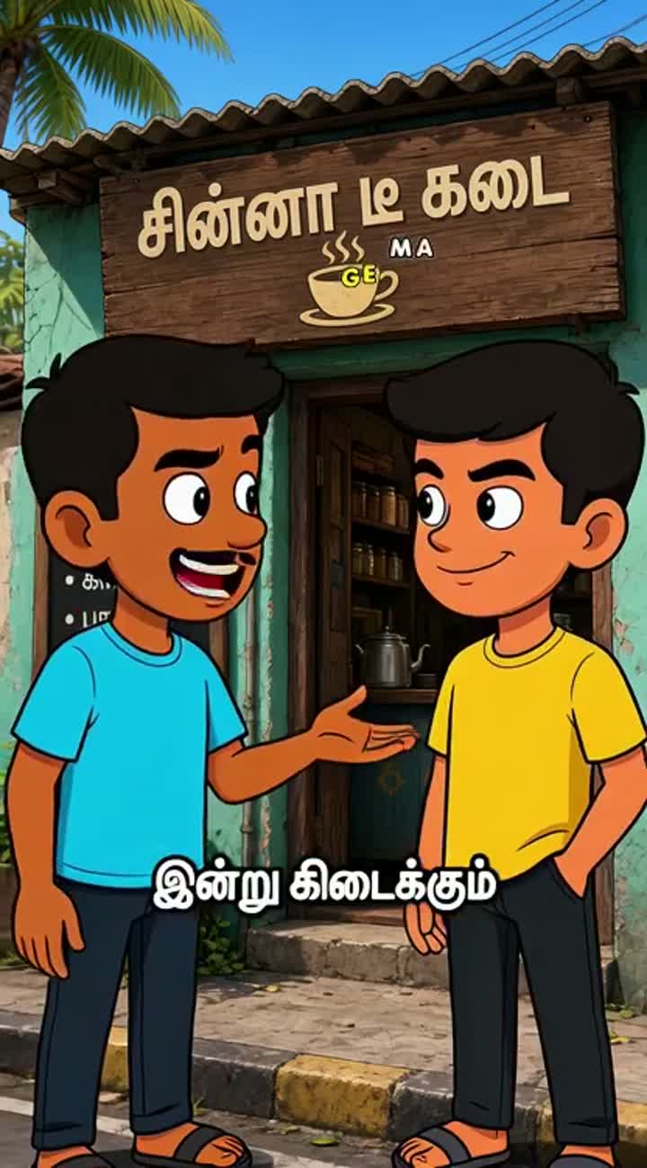 Funny Tamil cartoon animation video in vertical 9:16 format… — AI cartoon