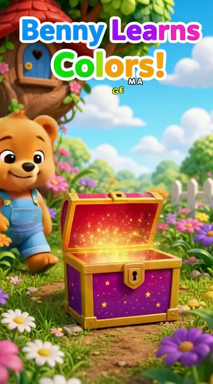 Vertical YouTube Shorts educational video for young children… — AI cartoon