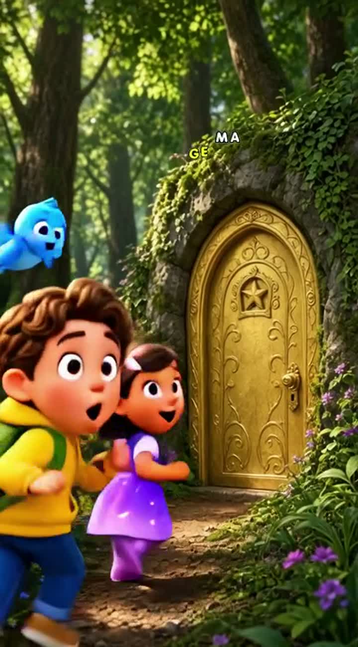 EXACTLY vertical 9:16 3D kids animation — AI cartoon