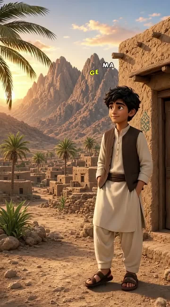 Beautiful high-quality 3D animated cartoon scene set in a small… — AI cartoon